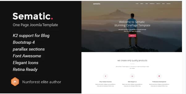 Sematic - One Page Joomla