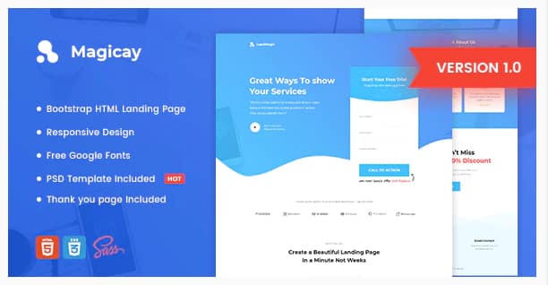 Magicay - Business HTML Landing Page Template