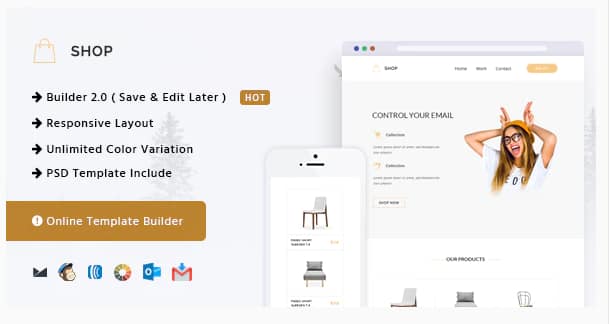 Shop - Responsive Email + Online