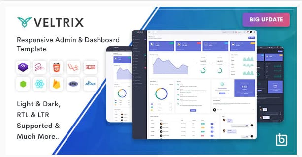 Veltrix admin dashboard template