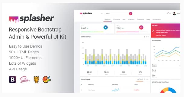 Splasher - Responsive Bootstrap Admin