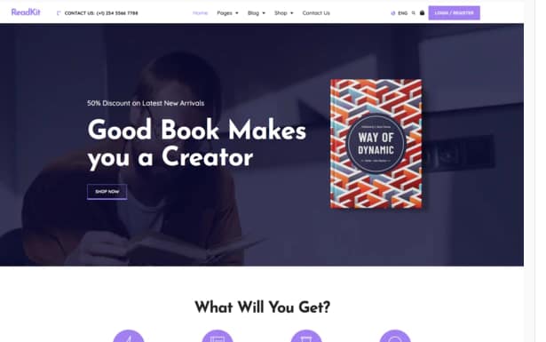 ReadKit - Book Elementor Template Kit