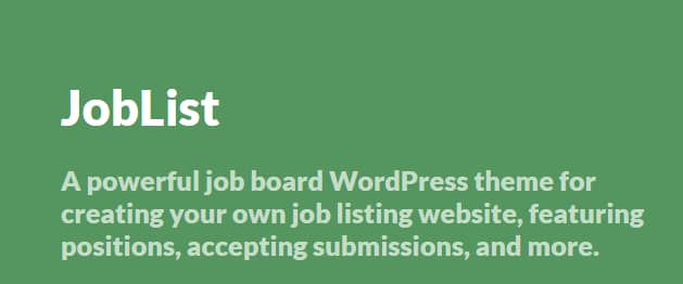 Theme Junkie Joblist WordPress