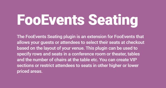 FooEvents Seating