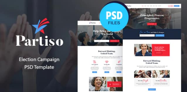 Partiso - Political Party PSD Template