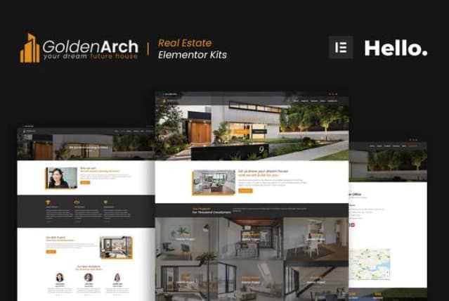 GoldenArch - Real Estate Elementor Template Kit