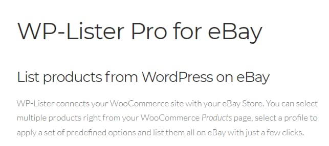 WP-Lister Pro for eBay