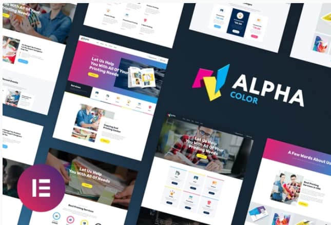 AlphaColor - Design & Printing Elementor Template Kit