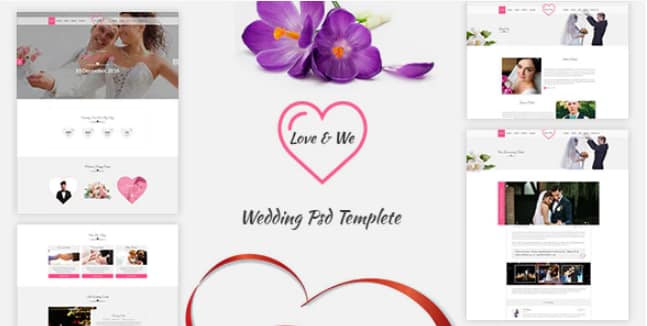 Love & We Wedding PSD