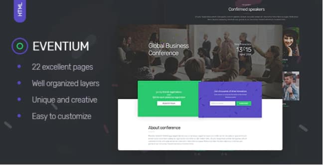Eventium - Responsive Events HTML