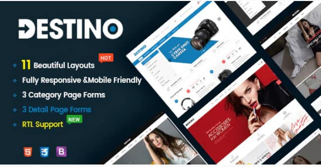 Destino - Responsive & Multi-Purpose HTML5 Template