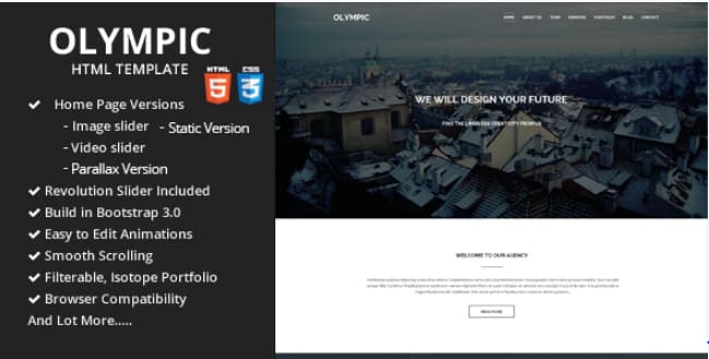 Olympic One Page Parallax