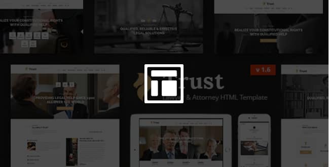 Trust - Lawyer & Attorney Business HTML Template
