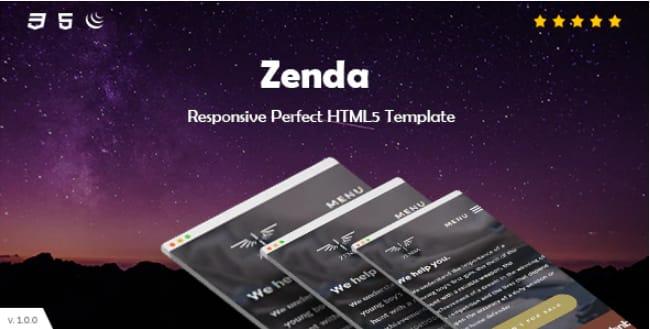 Zenda - Onepage HTML Landing