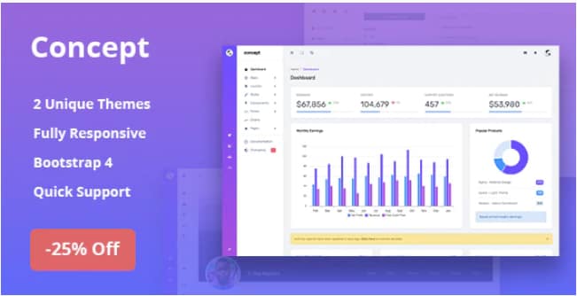 Concept - Responsive Admin Dashboard