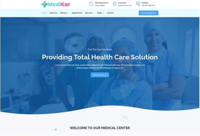 Medikor - Medical Healthcare Elementor Template Kit