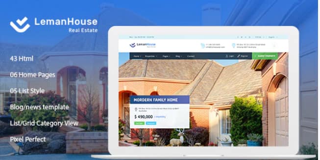 Lemanhouse - Real Estate HTML