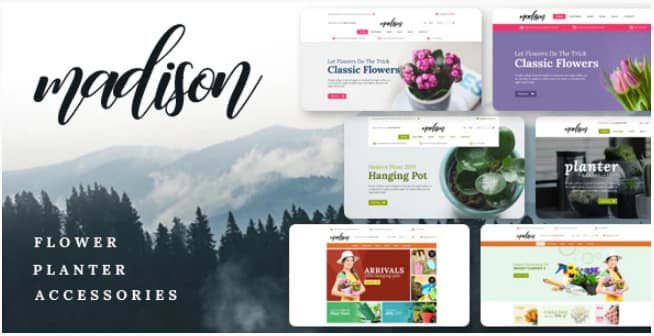 Madison - Flowers, Plant, Beauty, Gardening tools, Food store, Nursery Shopify Theme