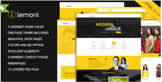 Lemoni - Multipurpose HTML
