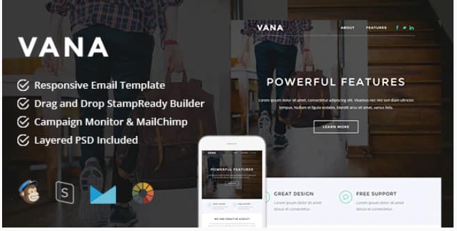 Vana - Responsive Email + StampReady