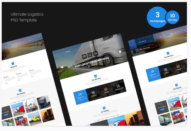 Logistics PSD Template for Handyman