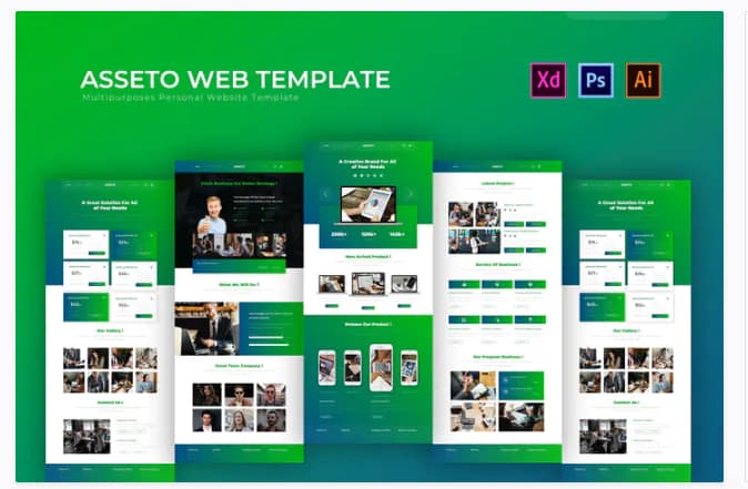 Asseto - PSD Web Template