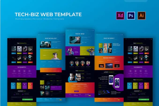 Tech Biz - PSD Web Template