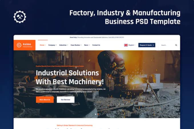 Axima - Factory and Manufacturing PSD Template