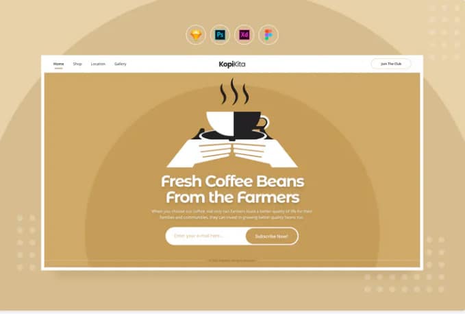 DailyUI.V31 - Coffee Shop Subscription Website