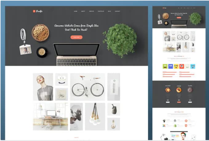 Minimalist Web Template - PSD