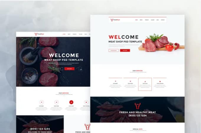FreshMeat - Meat Shop PSD Template