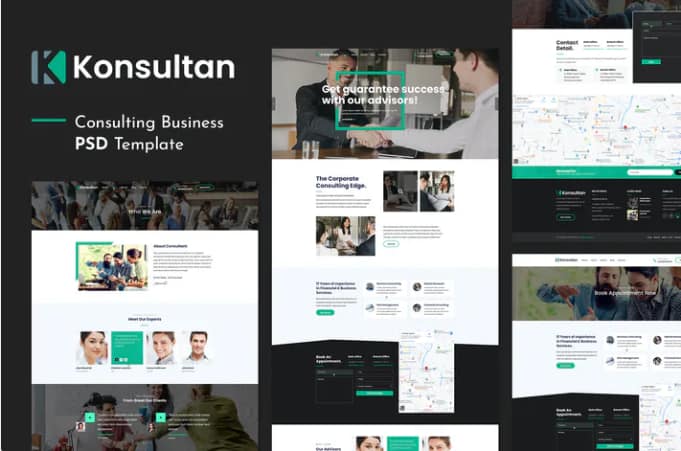 Konsultan - Consulting Business PSD Template