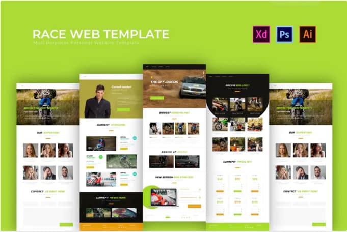Race - PSD Web Template