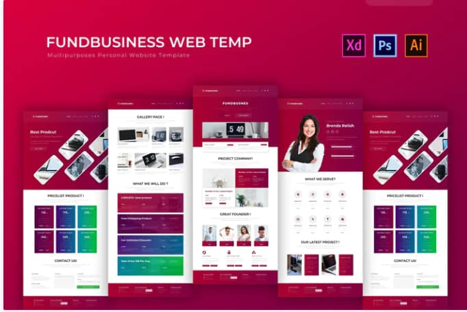Fundbusiness - PSD Web Template