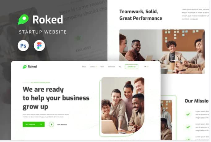 Startup Website UI Design Template