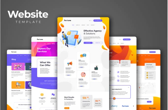 Corporate Agency Website PSD