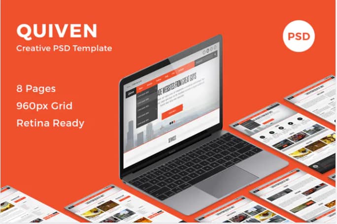 Quiven - Creative PSD Template