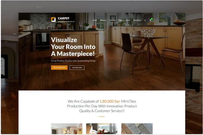 CARPET - Flooring, Paving & Tiling PSD Template
