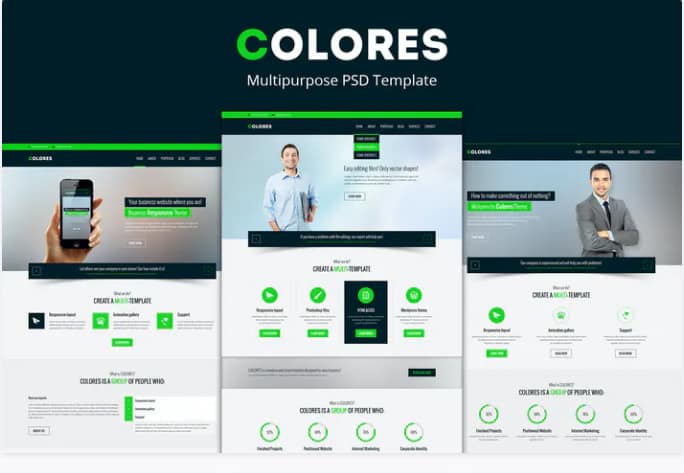 Colores - Multipurpose PSD Template