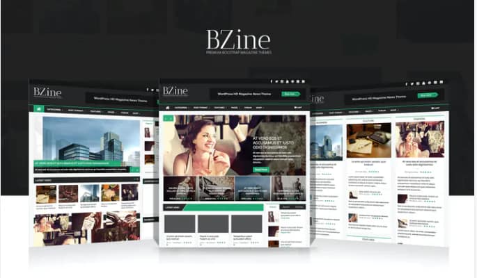 Bzine - News and Magazine Website PSD Template
