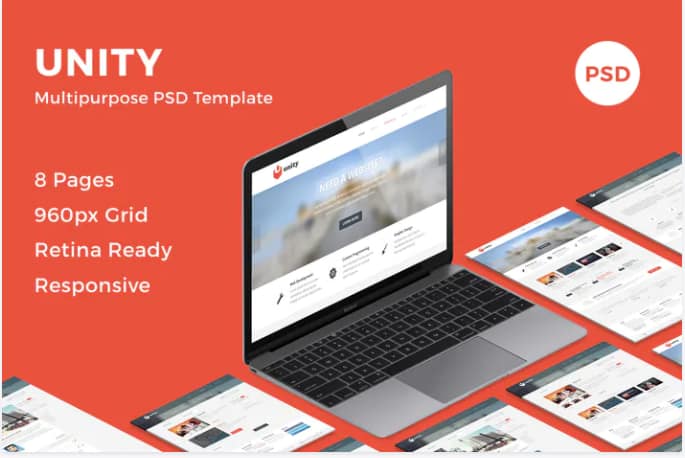 Unity - Multipurpose PSD Template