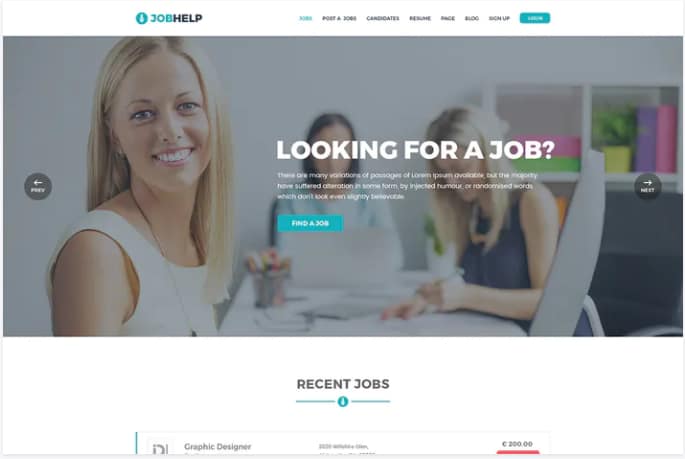 Jobhelp - Job Board PSD Template
