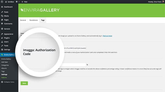 Envira Gallery Tags Addon
