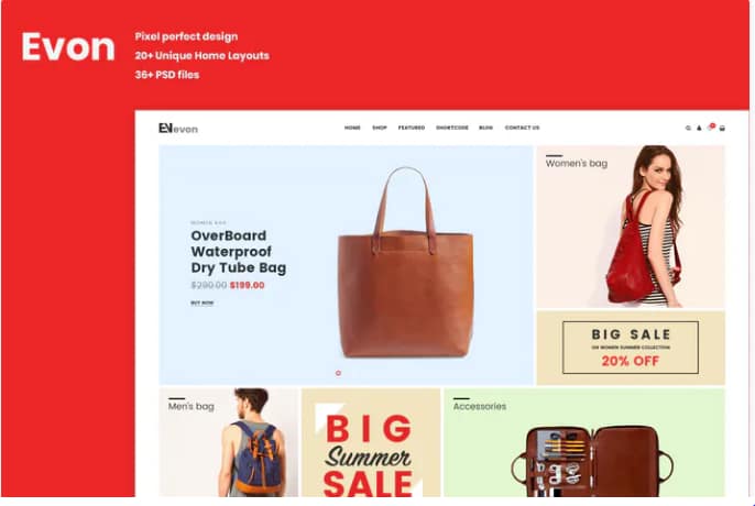 Evon - eCommerce PSD Template