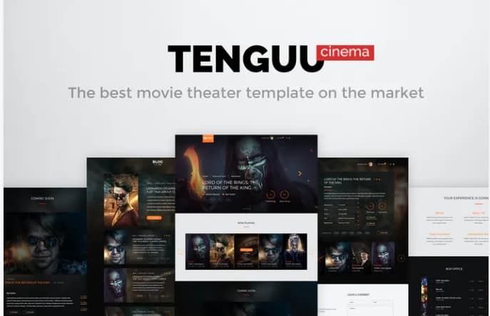 Tenguu Cinema - Movie Theater PSD Template