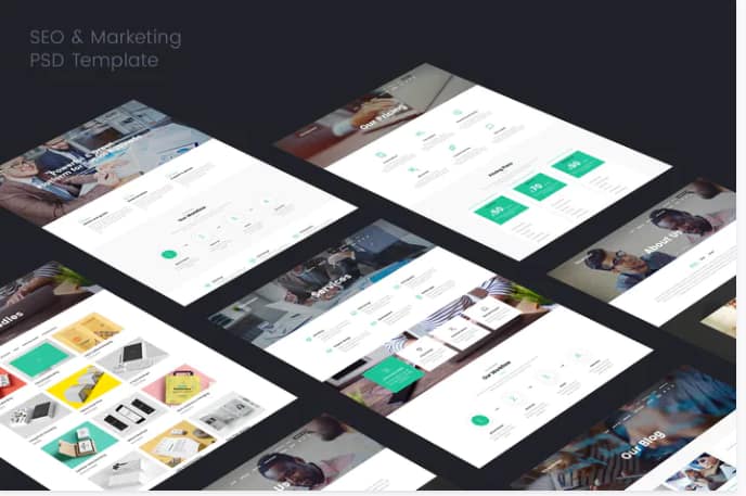SEO, Digital Marketing PSD Template