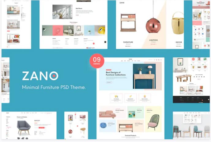Zano - Furniture eCommerce PSD Template