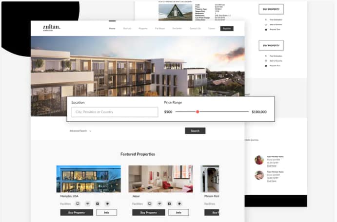 ZULTAN - Real Estate Website