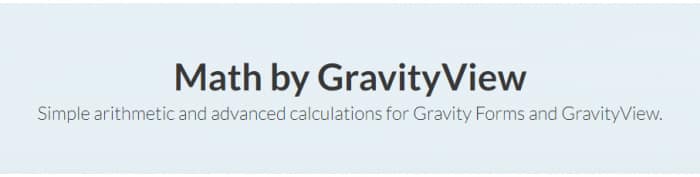 Math by GravityView