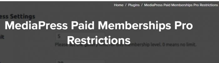 MediaPress Paid Memberships Pro